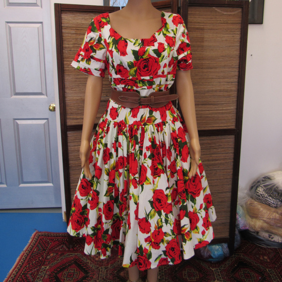 Unique Vintage Dresses & Skirts - Rockabilly Western Swing DRESS Unique Vintage
